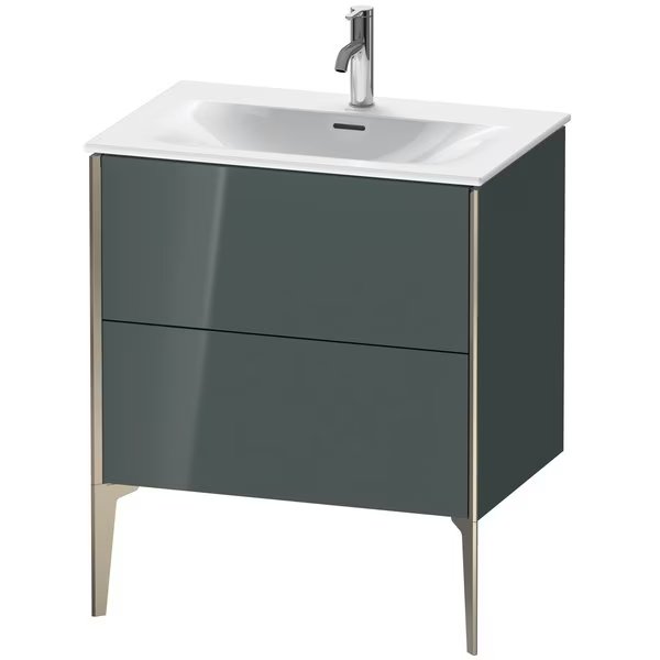 Xviu Floor Standing Vanity Unit Dolomiti Gray High Gloss, Duravit, Mfr#: XV43010B138